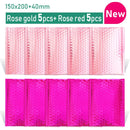 Gold/Roségold/Lasersilber/Dunkelrot/Lila/Roserot Aluminiumfolie Bubble Mailer CD/Wimpern Verpackung Gepolsterte Versandumschläge