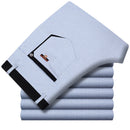 Pantalones de vestir formales elásticos ICPANS para hombre, pantalones rectos clásicos de verano para hombre, pantalones delanteros planos relajados de libertad Total