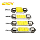 1x C10W C5W LED COB Girlande 31mm 36mm 39mm 41/42mm 12V Weiße Birnen für Autos Nummernschild Innenleseleuchte 6500K 12SMD