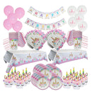 WEIGAO Einhorn Dekoration Geburtstagsfeier Dekor Kinder Einhorn Einweggeschirr Set Baby Shower Girl Birthday Party Supplies