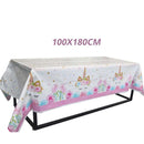 WEIGAO Einhorn Dekoration Geburtstagsfeier Dekor Kinder Einhorn Einweggeschirr Set Baby Shower Girl Birthday Party Supplies