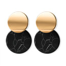 POXAM Neue Koreanische Aussage Runde Ohrringe Für Frauen Geometrische Gold Shell Flaum Baumeln Ohrringe Brincos 2020 Modeschmuck