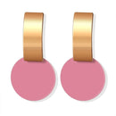 POXAM Neue Koreanische Aussage Runde Ohrringe Für Frauen Geometrische Gold Shell Flaum Baumeln Ohrringe Brincos 2020 Modeschmuck