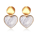 POXAM Neue Koreanische Aussage Runde Ohrringe Für Frauen Geometrische Gold Shell Flaum Baumeln Ohrringe Brincos 2020 Modeschmuck