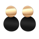 POXAM Neue Koreanische Aussage Runde Ohrringe Für Frauen Geometrische Gold Shell Flaum Baumeln Ohrringe Brincos 2020 Modeschmuck