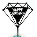 Feliz cumpleaños amor bandera pastel Topper acrílico letra oro plata pastel superior bandera decoración para fiesta de cumpleaños suministros de boda