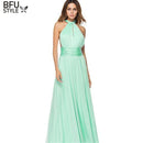 Sexy langes Kleid Brautjungfer Formal Multi Way Wrap Convertible Infinity Maxikleid Marineblau aushöhlen Party Bandage Vestidos