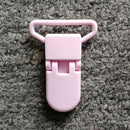 Cadena de plástico para chupete de bebé de 25mm, 5 uds., Clips transparentes para chupete, soporte para chupete de bebé, soporte para pezones, abrazadera redonda