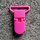 Cadena de plástico para chupete de bebé de 25mm, 5 uds., Clips transparentes para chupete, soporte para chupete de bebé, soporte para pezones, abrazadera redonda