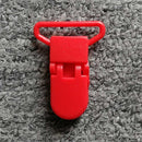 Cadena de plástico para chupete de bebé de 25mm, 5 uds., Clips transparentes para chupete, soporte para chupete de bebé, soporte para pezones, abrazadera redonda