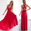 Sexy Frauen Multiway Wrap Convertible Boho Maxi Club Rotes Kleid Bandage Langes Kleid Party Brautjungfern Infinity Robe Longue Femme