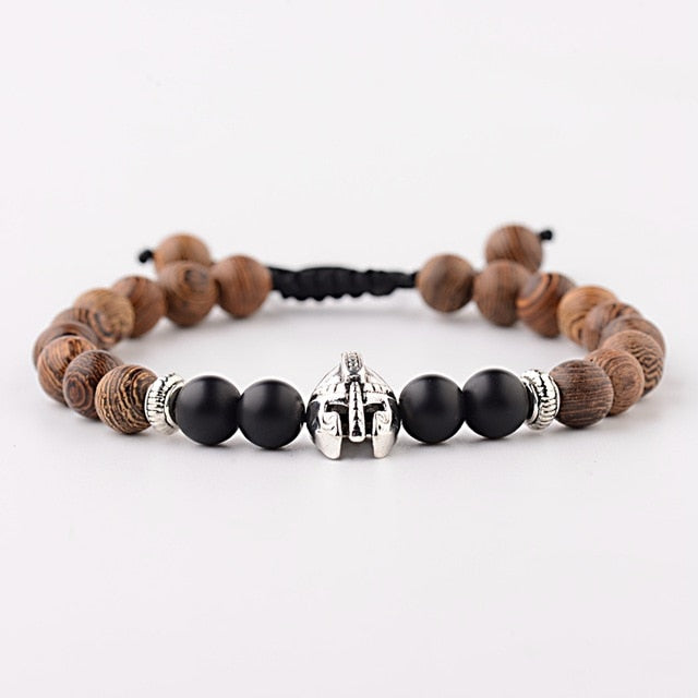 Hot Men Natural Wood Beads Cross Bracelets Onyx Meditation Prayer Bead Bracelet Women Wooden Yoga Jewelry Homme