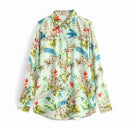 Aachoae Leopard Stilvolles Hemd Frauen Umlegekragen Büro Mode Weibliche Bluse Langarm Plus Size Lady Tops Blusa Feminina