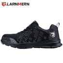LARNMERN Leichte, atmungsaktive Herren-Sicherheitsschuhe Stahlkappen-Arbeitsschuhe für Herren Anti-Smashing Construction Sneaker mit Reflex