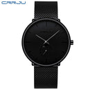 CRRJU Fashion Herrenuhren Top-Marke Luxus Quarzuhr Herren Casual Slim Mesh Stahl Wasserdicht Sportuhr Relogio Masculino