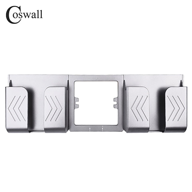 Coswall Wandsteckdose Handyhalter Smartphone Zubehör Ständer Unterstützung für Handy Apple Samsung Huawei Zwei Handyhalter