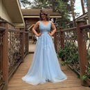 FADISTEE Vestido De Festa Sweet pink encaje con cuello en V Vestido De noche largo novia fiesta Sexy espalda descubierta perlas perlas vestidos De graduación con cordones