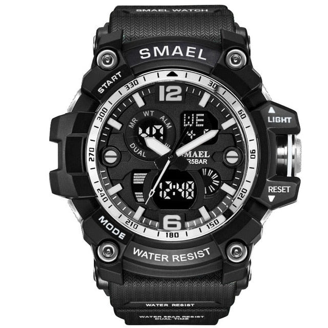 SMAEL Herren Militäruhr 50m Wasserdichte Armbanduhr LED Quarzuhr Männlich relogios masculino 1617 Digitale Sportuhren Herren
