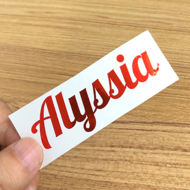 1Pcs Reflective Vinyl Custom Name Sticker Colorful Personalised Die Cuting Label PVC Tag For Water Bottle Lanch Box Laptop