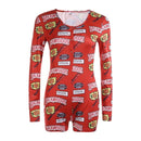 Sexy Bodysuit Damen Floral Langarm Bodycon Verband Overall Bodysuit Strampler Lässige Trikot Tops Nachtwäsche