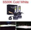 Muxall 2 uds LED 12000LM/PAR Mini bombillas de faro delantero de coche H1 H7 H8 H9 H11 Kit de faros 9005 HB3 9006 HB4 lámparas automáticas 4300K ​​8000K