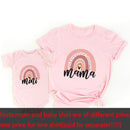 1pcs Rainbow Mommy and Me Shirt Fashion Family Matching Clothes Rainbow Mama and Mini T Shirt Cute Family Look Outfits