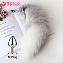 Abnehmbarer Analplug Echter Fuchsschwanz Smooth Touch Metall Butt Plug Schwanz Erotik BDSM Sexspielzeug für Frau Paare Erotikspiele Sexshop