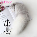 Abnehmbarer Analplug Echter Fuchsschwanz Smooth Touch Metall Butt Plug Schwanz Erotik BDSM Sexspielzeug für Frau Paare Erotikspiele Sexshop