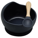 ¡22 colores! 1 Juego de cuencos de alimentación de bebé de silicona, platos de aprendizaje para bebés, juego de cuencos con ventosa, cuchara de madera antideslizante