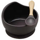 ¡22 colores! 1 Juego de cuencos de alimentación de bebé de silicona, platos de aprendizaje para bebés, juego de cuencos con ventosa, cuchara de madera antideslizante