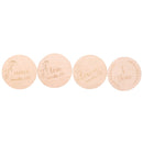 Hölzerner Baby-Monats-Meilenstein-Karte Neugeborener Geburts-Monat-Geburtstags-Meilenstein-hölzerner Beißring-Baby-Kind-Fotografie-Requisiten-Spielzeug