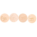 Hölzerner Baby-Monats-Meilenstein-Karte Neugeborener Geburts-Monat-Geburtstags-Meilenstein-hölzerner Beißring-Baby-Kind-Fotografie-Requisiten-Spielzeug