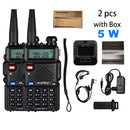 2pcs Real 8W Baofeng UV-5R Walkie Talkie UV 5R Hochleistungs-Amateur-CB-Radiosender UV5R Dualband-Transceiver 10 km Gegensprechanlage