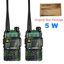 2pcs Real 8W Baofeng UV-5R Walkie Talkie UV 5R Hochleistungs-Amateur-CB-Radiosender UV5R Dualband-Transceiver 10 km Gegensprechanlage