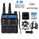 2pcs Real 8W Baofeng UV-5R Walkie Talkie UV 5R Hochleistungs-Amateur-CB-Radiosender UV5R Dualband-Transceiver 10 km Gegensprechanlage