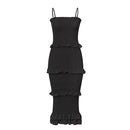 NEDEINS Sommer Mode Sling Langes Kleid Frauen 2020 Casual Party Kleid Weibliche Rüschen Vestidos Plus Größe Natürliche Feste Kleid