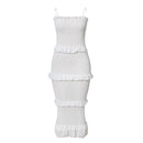 NEDEINS Sommer Mode Sling Langes Kleid Frauen 2020 Casual Party Kleid Weibliche Rüschen Vestidos Plus Größe Natürliche Feste Kleid