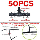 Gewächshaus Tropfbewässerung 4-Wege 3/5mm Tropfpfeil 2-Wege Sender Bewässerungssystem für Topfgarten Rasen 10er/20er Set