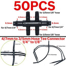 Gewächshaus Tropfbewässerung 4-Wege 3/5mm Tropfpfeil 2-Wege Sender Bewässerungssystem für Topfgarten Rasen 10er/20er Set