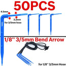 Gewächshaus Tropfbewässerung 4-Wege 3/5mm Tropfpfeil 2-Wege Sender Bewässerungssystem für Topfgarten Rasen 10er/20er Set