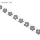 Chzimade 100 x 3 cm Blume Wärmeübertragung Reflexband Stciker Vinylfolie DIY Eisen auf Stoff Bekleidungszubehör