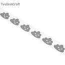 Chzimade 100 x 3 cm Blume Wärmeübertragung Reflexband Stciker Vinylfolie DIY Eisen auf Stoff Bekleidungszubehör