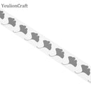 Chzimade 100 x 3 cm Blume Wärmeübertragung Reflexband Stciker Vinylfolie DIY Eisen auf Stoff Bekleidungszubehör