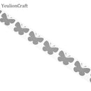 Chzimade 100 x 3 cm Blume Wärmeübertragung Reflexband Stciker Vinylfolie DIY Eisen auf Stoff Bekleidungszubehör