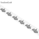 Chzimade 100 x 3 cm Blume Wärmeübertragung Reflexband Stciker Vinylfolie DIY Eisen auf Stoff Bekleidungszubehör