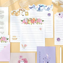 9 Stück/Set süße 3 Umschläge + 6 Briefpapiere Wal Katze Planet Blumen Umschlag Brief Set Schreibpapier Geschenk Schreibwaren