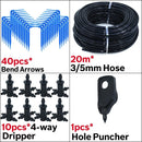 Gewächshaus Tropfbewässerung 4-Wege 3/5mm Tropfpfeil 2-Wege Sender Bewässerungssystem für Topfgarten Rasen 10er/20er Set