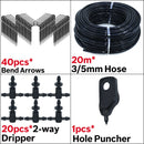 Gewächshaus Tropfbewässerung 4-Wege 3/5mm Tropfpfeil 2-Wege Sender Bewässerungssystem für Topfgarten Rasen 10er/20er Set