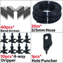 Gewächshaus Tropfbewässerung 4-Wege 3/5mm Tropfpfeil 2-Wege Sender Bewässerungssystem für Topfgarten Rasen 10er/20er Set