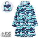 Frauen neue stilvolle lange Regenmantel wasserdichte Regenjacke mit Kapuze